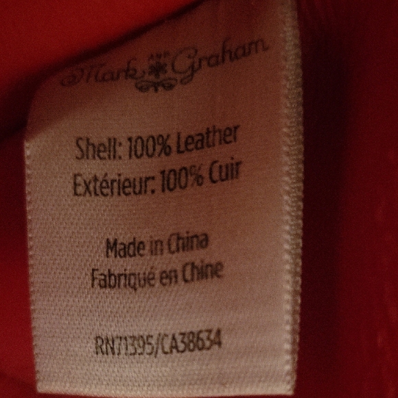 Mark And Graham Red Leather Tote Bag Purse -  J - Picture 2 of 12